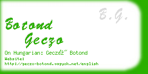 botond geczo business card